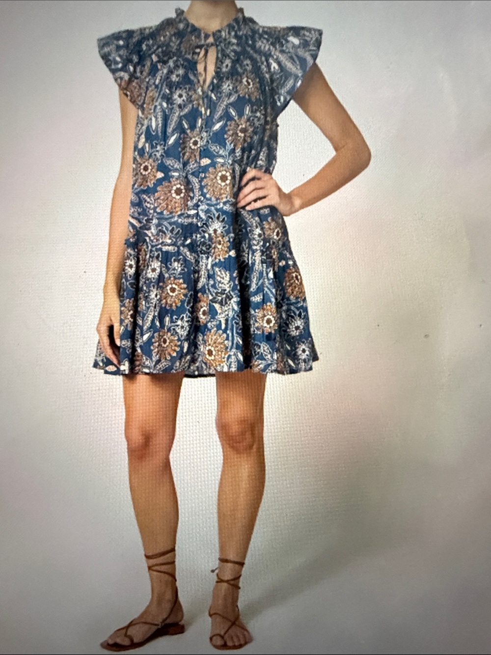 Cleobella Lydia Mini Dress size SM greatest Magnolia print!  Perfect easy dress